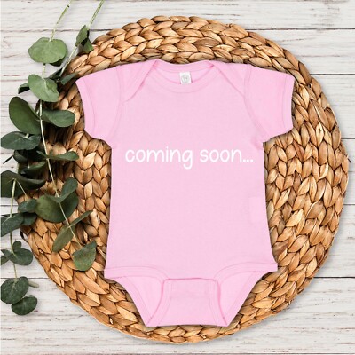 coming soon Pregnancy Announcement Bodysuit for Grandparents Family and Friends