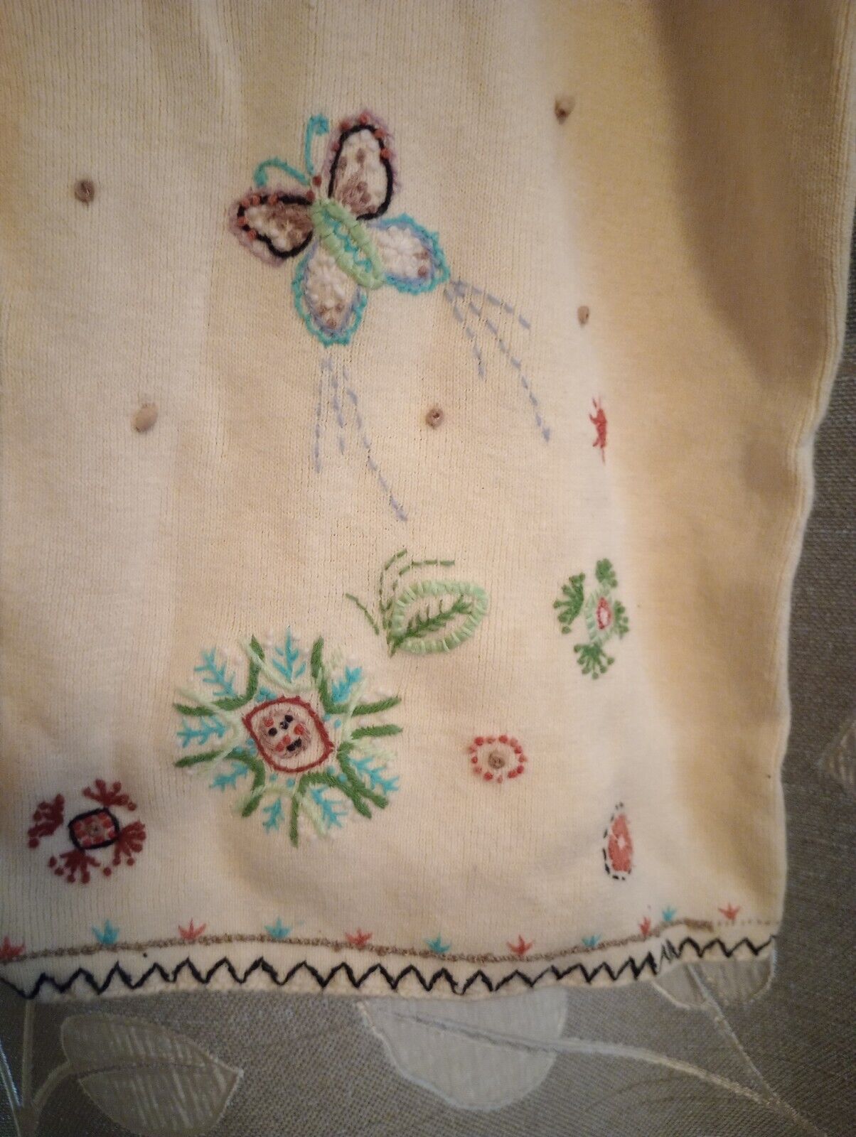 VTG Women's Sweater Floral Countryside  Knits XL - image 4