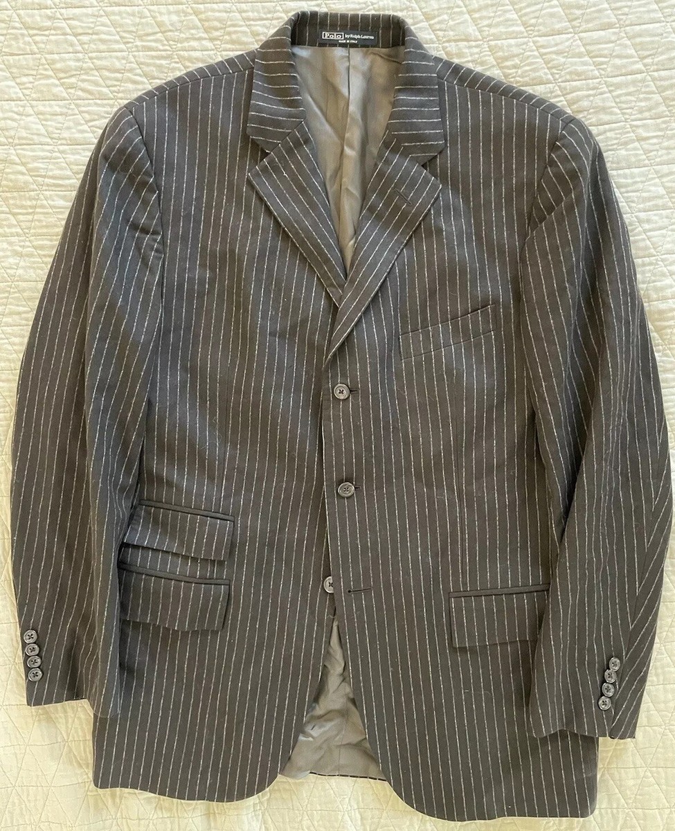 Polo by Ralph Lauren Vintage Chalk Stripe Wool Flannel Polo by Ralph Lauren Vintage Chalk Stripe Wool Flannel