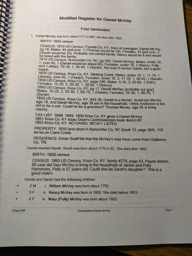 The McVEY family of KNOX County & BUNCOMBE Co, NC Book EDWARDS, HAMMONDS, DAVIS - Picture 4 of 5