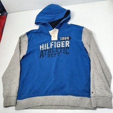 Tommy Hilfiger Hoodie Boys Size XL 13-15 yrs Blue Big Logo fit mens
