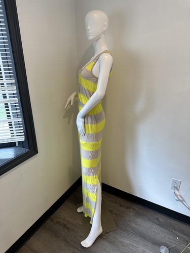 Joie Women's Yellow Dress Yellow Striped Maxi Dress Size Small - Picture 9 of 13