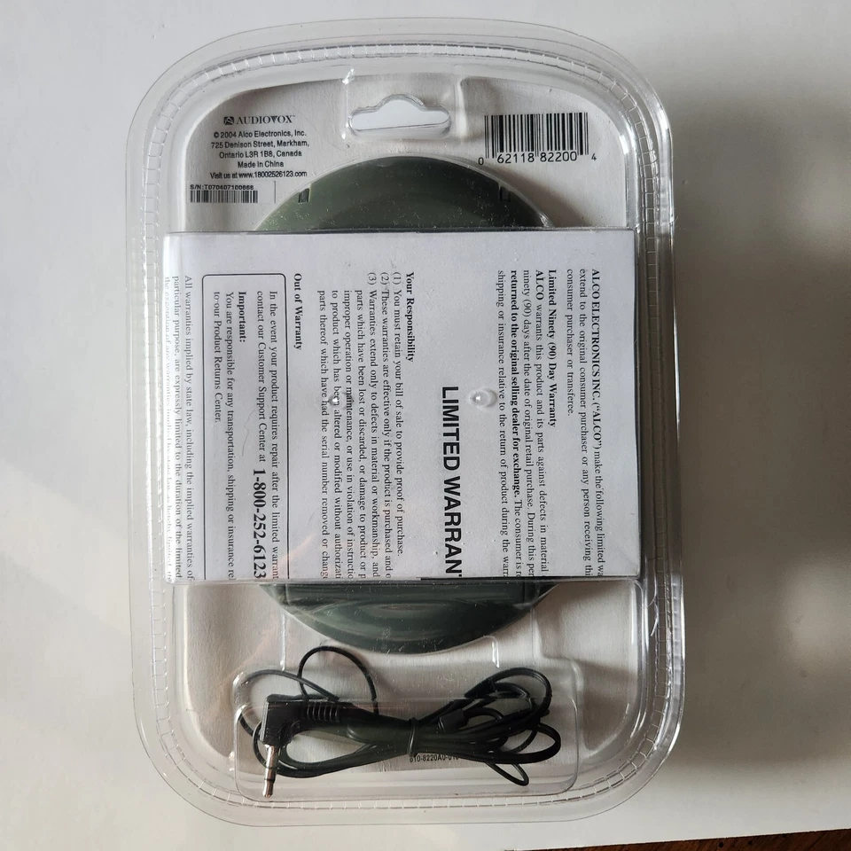 Reproductor de CD de disco compacto portátil Audiovox DM8220S reproducción avanzada sellado nuevo Foto 2 de 2