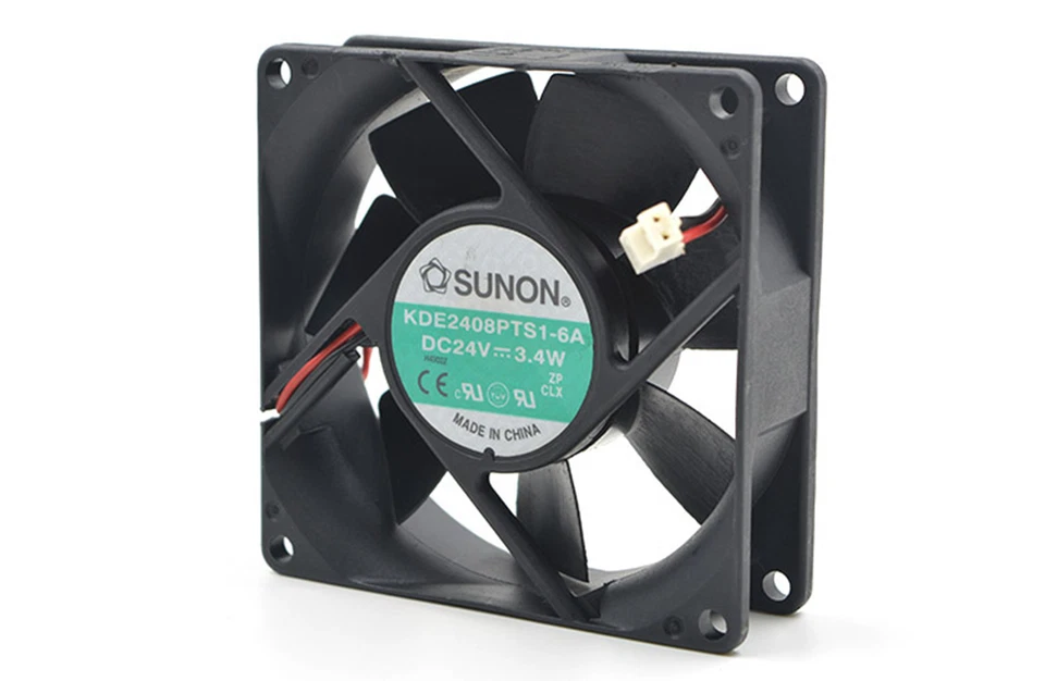 SUNON Cooling fan 8025 KDE2408PTS1-6A DC24V 3.4W 8025 8CM 80x80x25mm 3.2x3.2x1" - Image 2 of 3