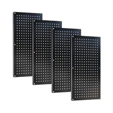 Metal Pegboard Storage System, Garage Wall Organizer, Tool Storage Panels for...