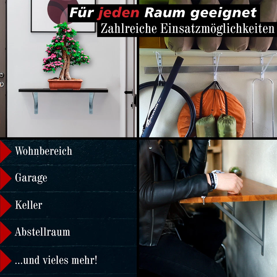 Regalträger Regalwinkel Schwerlastträger Regalbodenträger Halterung Wandregal - Bild 2 von 4