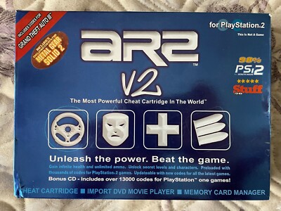 ACTION REPLAY 2 V2  AR2 SONY PLAYSTATION 2 PAL (EUROPE) CHEAT SYSTEM RARE  !!!