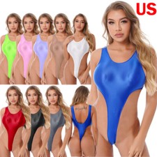 Women Transparent Elasticity Sheer Lingerie Bodysuit High Cut Thong Swimsuit