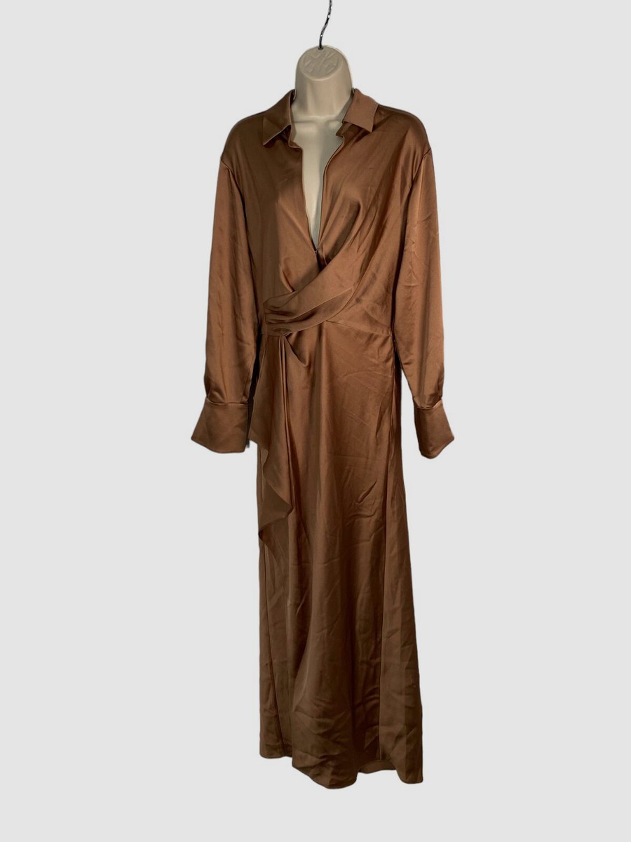 Simkhai Women's Talita Draped Midi-Dress - Latte - Size 8