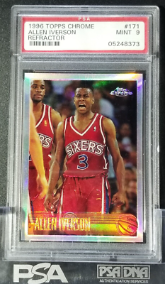 1996-97 Topps Chrome - Allen Iverson #171R Refractor (RC) for sale