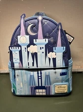 Loungefly Disney Cinderella Castle Mini Backpack Glow in the Dark Mini Backpack