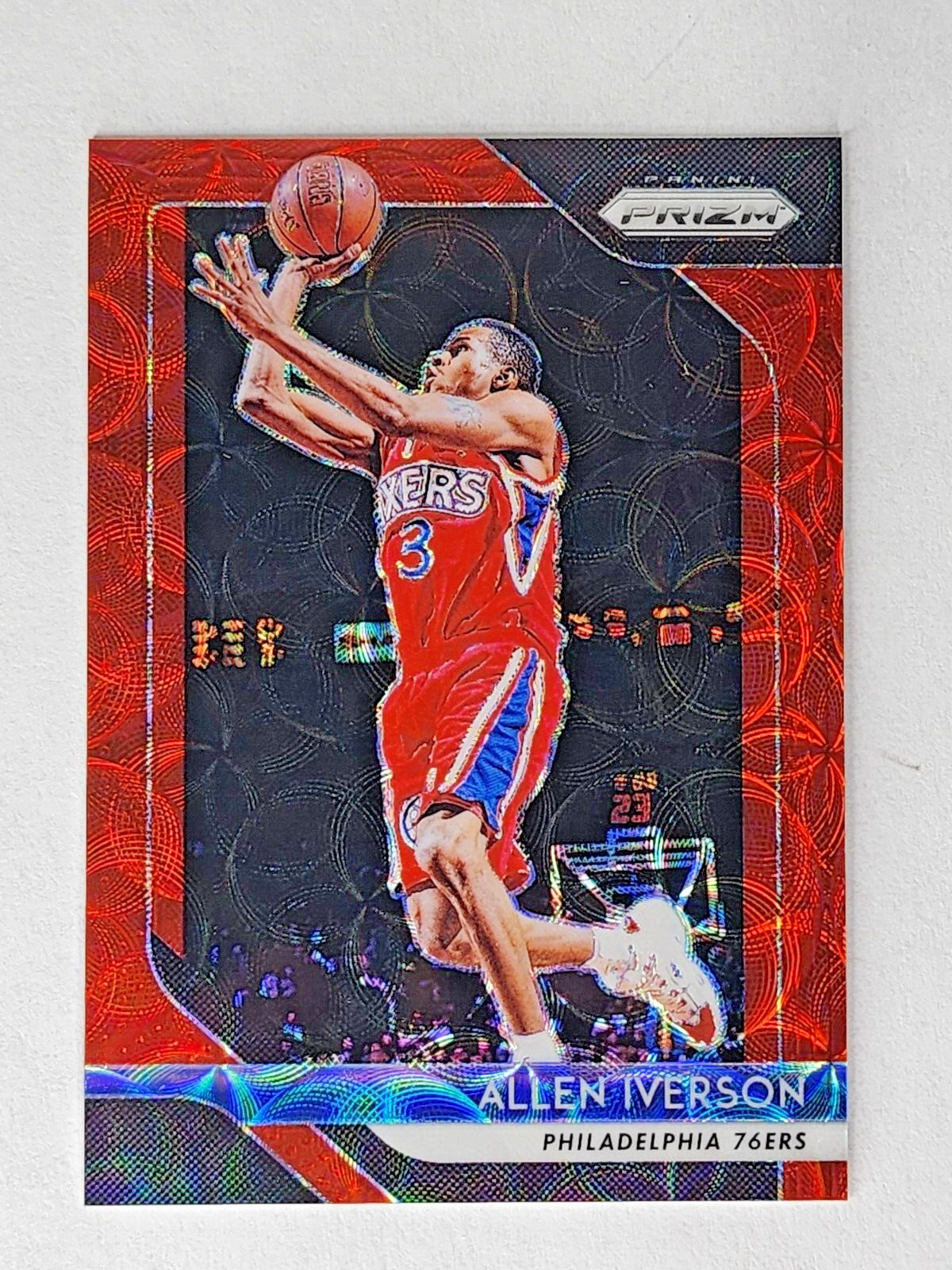 2018-19 Panini Prizm Choice Red Prizm Allen Iverson #/88 Philadelphia 76ers