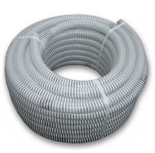 TUBO PVC SPIRALATO USO ALIMENTARE ACQUA VINO GIALLO/BIANCO 50 MM