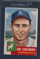 1953 Topps #279 Joe Coleman Athletics VG 53T279-41415-14