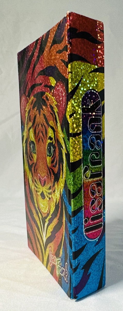 Vintage LISA FRANK Forrest Tiger Rainbow Trifold Flip Out Agenda