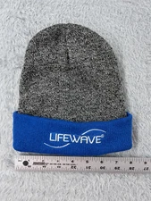 LifeWave Beanie Toque Adult One Size Blue Gray 100% Acrylic Wellness Patch