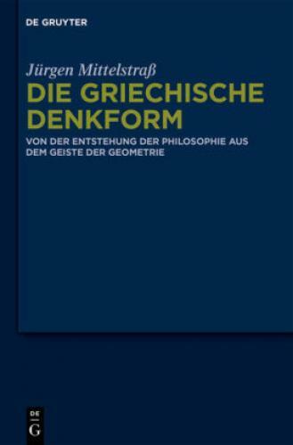 Thumbnail - Die Griechische Denkform Von Der Entstehung Der Philosophie Aus Dem
