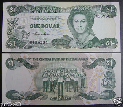 Bahamas P-70 UNC QEII 2002 1 dollar