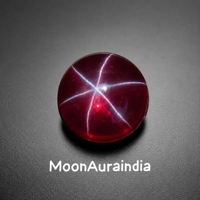 14Ct Natural Star Ruby Round Cabochon cut Certified Star Ruby Gemstone Jewelry
