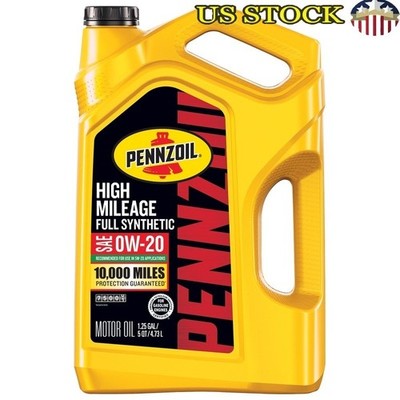 High Mileage 0W-20 Full Synthetic Motor Oil Long Engine Life Seal Rejuvenation