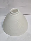 Vintage Milk Glass Lamp Diffuser Waffle Pattern 8"× 2.25"