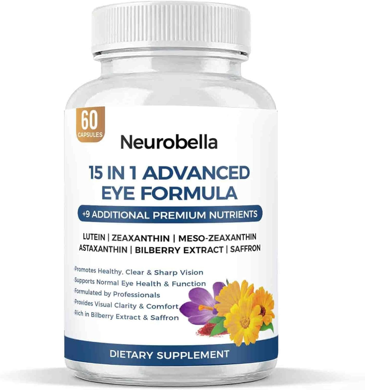 Neurobella Eye Formula - Neurobella 15 in 1 Advanced Eye Formula with All 3 Caro