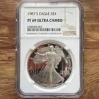 1987-S $1 Proof American Silver Eagle NGC PF69 Ultra Cameo