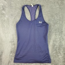 Under Armour Shirt Women's S Blue UA Racer Tank Top Fitted Active Training Gym