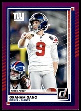 Graham Gano 2025 Donruss #230 Press Proofs Purple New York Giants Card