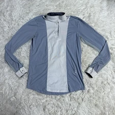 Child’s XL Blue/White Essex Classics Long Sleeve Horseback Riding Show Shirt