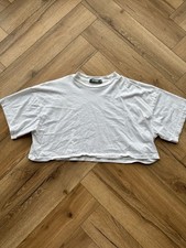 Missguided White Boxy Crop T Shirt Size S