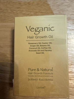  EGANIC HAIR GROWTH OIL PURE & NATURAL 2  1 Fl.oz Bottles