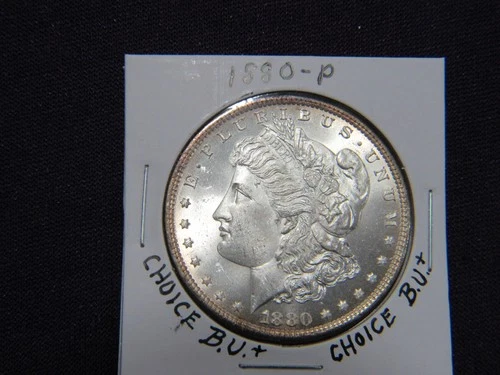 1880-P Morgan dollar in choice B.U.+ condition