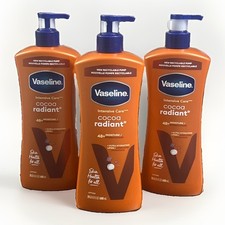 Vaseline Cocoa Radiant Body Lotion for Dry Skin  20.3 Fl Oz Pack of 3 