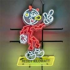 Reddy Kilowatt Beer 24"x20" Neon Light Sign Lamp Bar Fans Decor Party Home SY