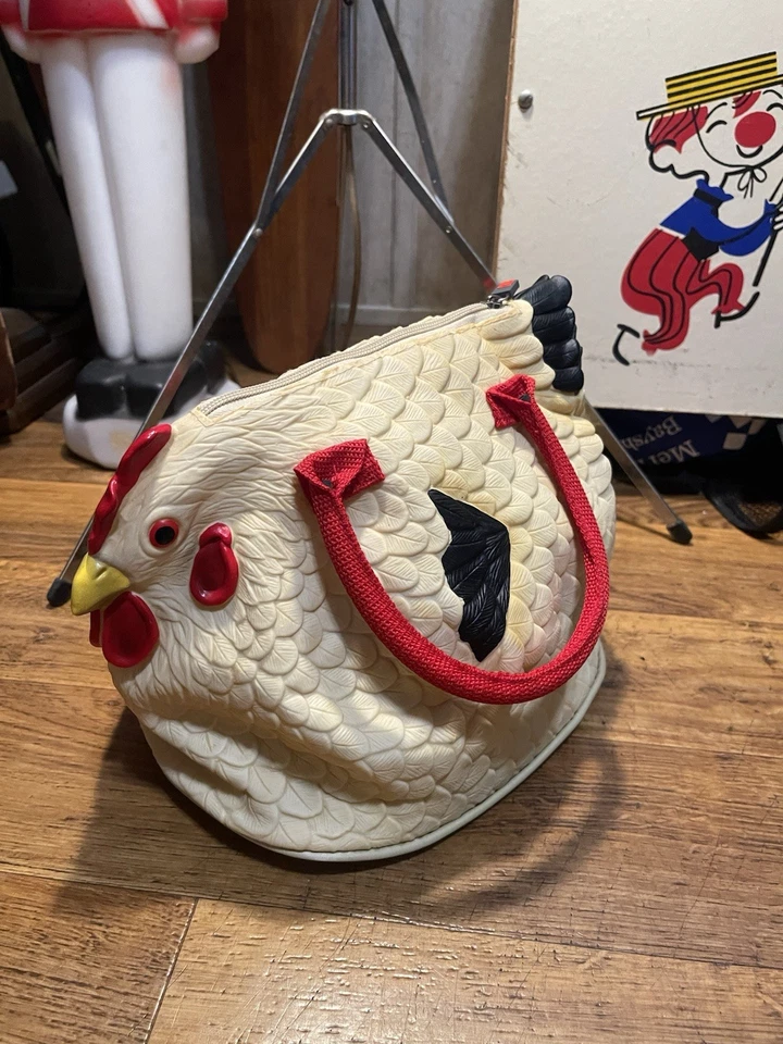 RUBBER CHICKEN THE HEN HANDBAG CHIQ NOVELTY PURSE TOTE FUNNY GIFT UNIQUE ANIMAL - Image 4 of 4