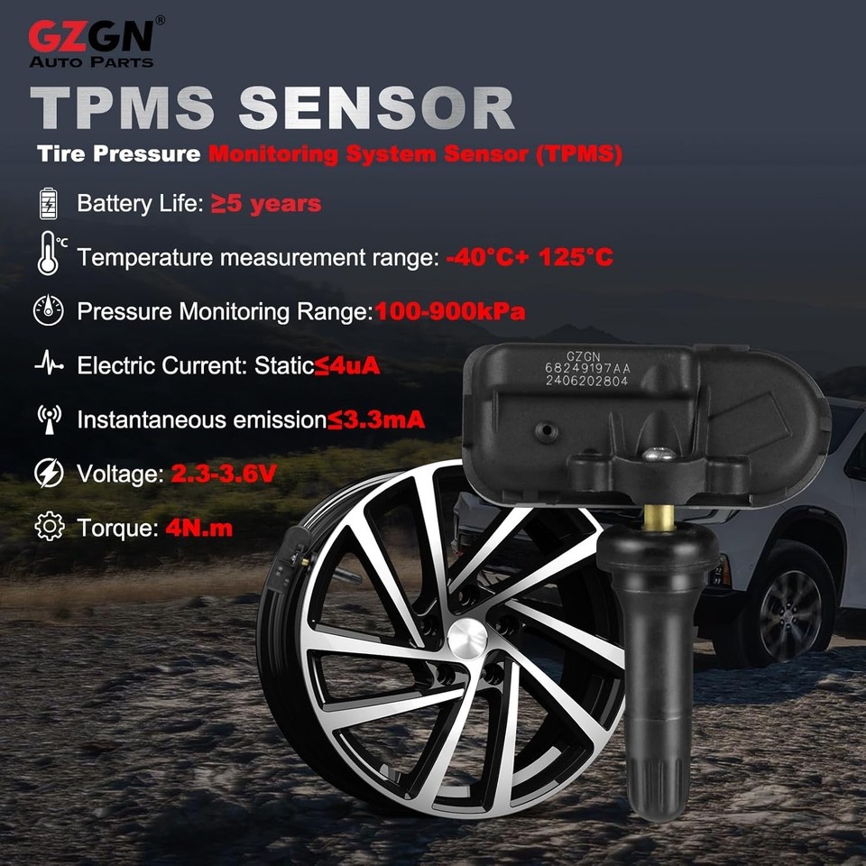 Pre-Programmed TPMS Sensor 13586335 GM 315Mhz Tire Pressure Monitoring ...