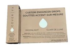 COVER FX CUSTOM ENHANCER DROPS MOONLIGHT Clair De Lune Travel Size .095 OZ