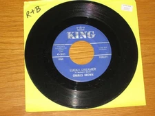 R&B 45 RPM - CHARLES BROWN - KING 5825 - "LUCKY DREAMER" / "TOO FINE FOR CRYING"