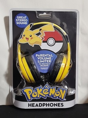 eKids Pokémon Wired Headphones Built-in Volume Limiter Parental Control Pikachu