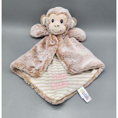 Aurora Ebba Lovey Marlow Monkey Security Blanket Frosted Plush ''PERSONALIZED Toy