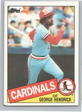 1985 Topps #60 George Hendrick St. Louis Cardinals