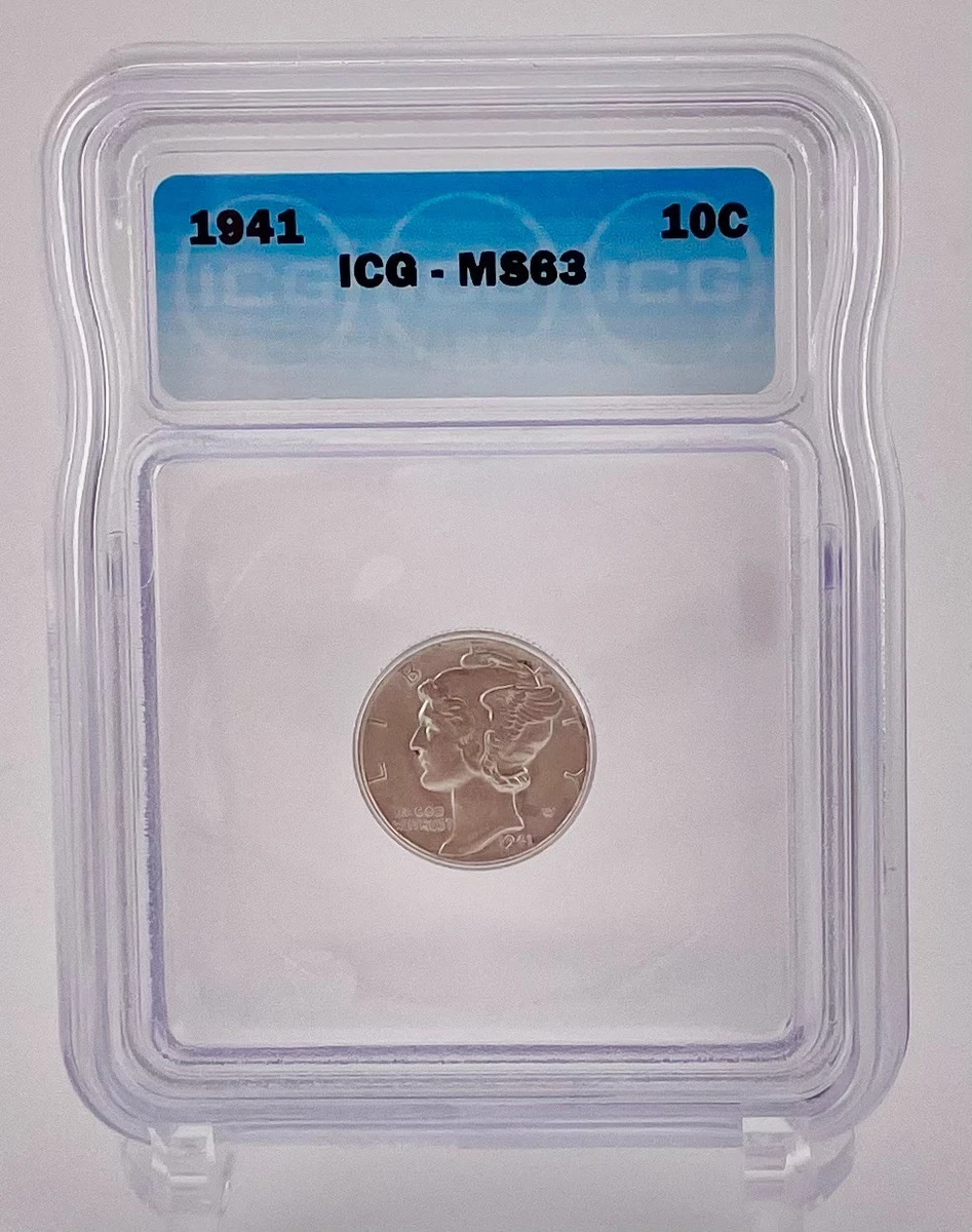 【希少品】NGC MS63 タイ 1941 10S銀貨 MS 63 Graded 1941 Year Mercury Dimes (1916-1945) for sale | eBay