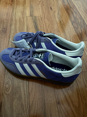 adidas Samba Women's Low Top Suede Sneakers Purple/White Lace-Up 2024