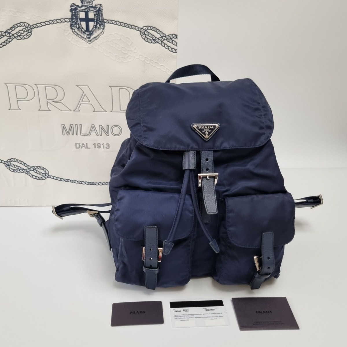 Prada Re-Nylon Saffiano Medium Backpack 1BZ811 127033679 | eBay