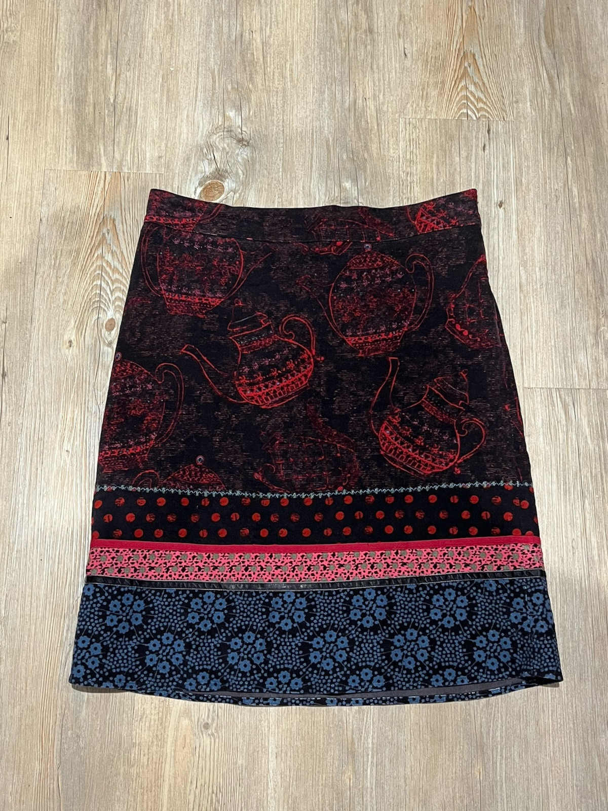 Whitestuff Moleskin/Velvet Feel Skirt Size 10 Teapot Vgc White Stuff