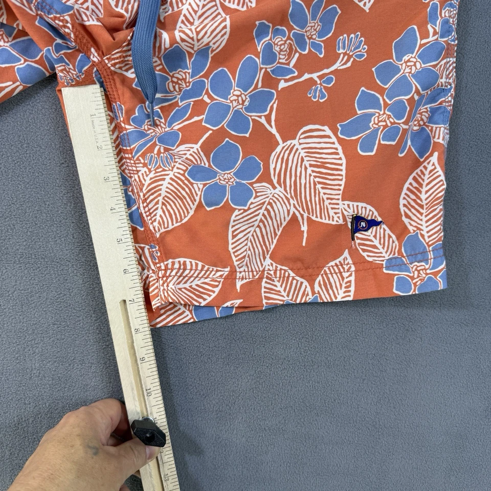 Reyn Spooner Board Shorts Mens 32 Orange Floral Hawaiian Surf Beach Swim Trunks - Image 4 of 4