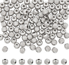 about 100Pcs 4Mm Rondelle Spacer Beads Stainless Steel Loose Beads 1.5Mm Hole Be