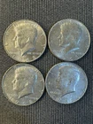 1968 Kennedy Half Dollar 40% Silver Coins Set Of 4- Great coins for collecting