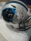 Luke Kuechly Autographed/Inscribed "12 DROY" Full Size Authentic Helmet